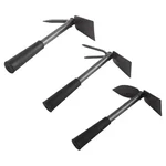 Hoe Trowel with Single Prong & Double Prong, 12 inch Handle, Garden Tool Kit